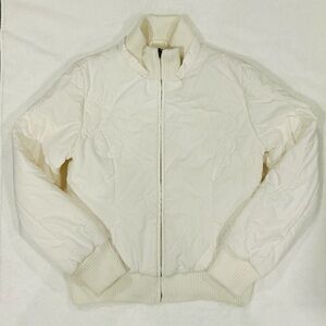 WSM Vintage Women's White Bomber Jacket - Size S